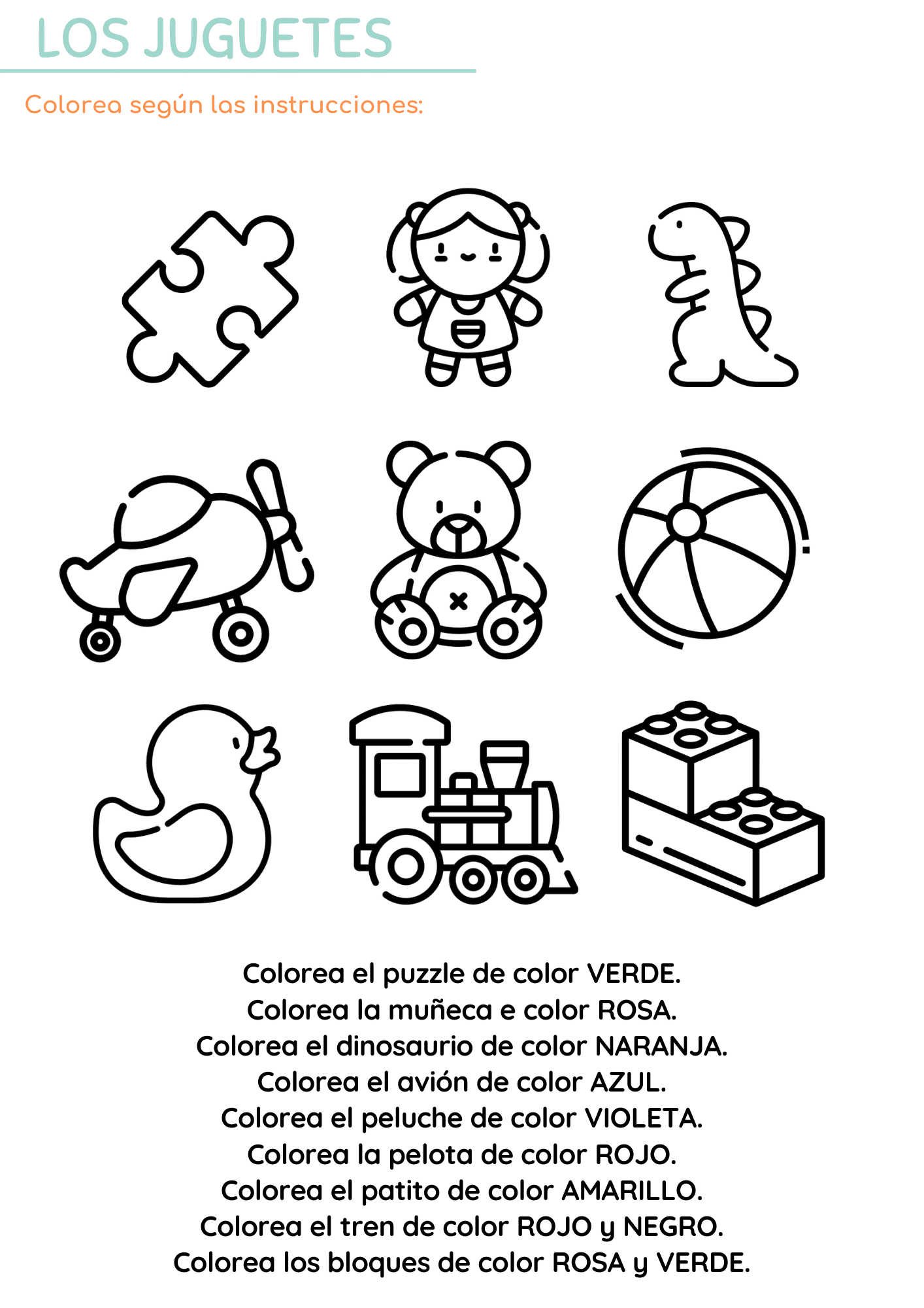 juguetes para la explotación didáctica para trabajar con niños el cortometraje de LOU