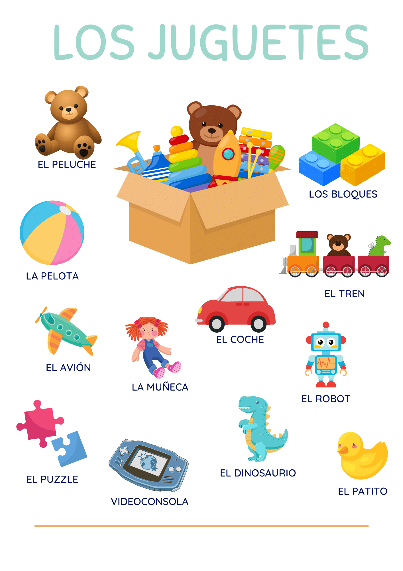 juguetes para la explotación didáctica para trabajar con niños el cortometraje de LOU