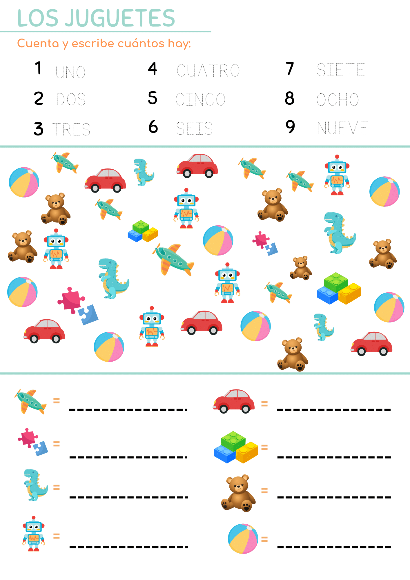 juguetes para la explotación didáctica para trabajar con niños el cortometraje de LOU