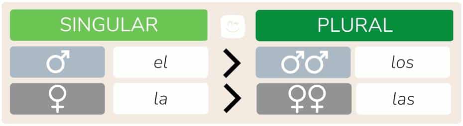infografía artículo singular plural español